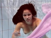 Russian most amazing looking model swimming nude 3/16