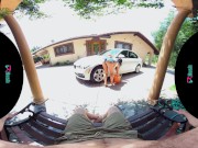 Beautiful big titty bombshell washes your car then lets you fuck her in the butt in VR 2/16