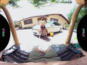 Beautiful big titty bombshell washes your car then lets you fuck her in the butt in VR 3/16