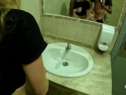 I let my manager CREAMPIE ME IN MCDONALDS BATHROOM - Risky public fuck! Honey Tequila 10/16