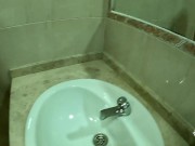 I let my manager CREAMPIE ME IN MCDONALDS BATHROOM - Risky public fuck! Honey Tequila 5/16