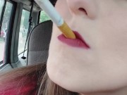 just a smoke break in the car