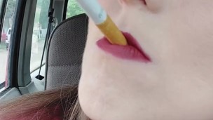 just a smoke break in the car