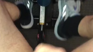 Gym Masturbation - Jerk Off & Cum While Naked Cycling On My New Exercise Spin Bike