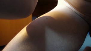 Huge dildo anal self-fuck