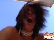 Lisa Storm hard fucked on the back lawn 12/16