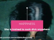 She is trained to suck dick anywhere 3/16