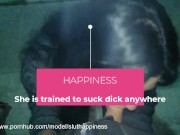 She is trained to suck dick anywhere 4/16
