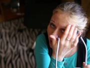 Much sperm on the glasses after smoking 16/16