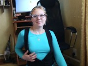 Much sperm on the glasses after smoking 6/16