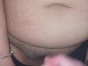 Cuck Hubby Wanks & Spunks Over Dirty Talking Slutwife’s Used Pussy 10/16