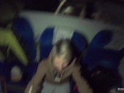 OUTDOOR BLOWJOB with EPIC CUMSHOR FACIAL in the train! 2/16