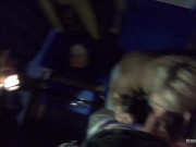 OUTDOOR BLOWJOB with EPIC CUMSHOR FACIAL in the train! 4/16