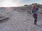 Behind the scene - Anuskatzz loves outdoor sex and shows you her XXX shooting location in lingerie  12/16