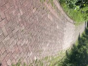 De excursión en el bosque se pone caliente en media caminata, buscamos un lugar solitario casi nos 1/16