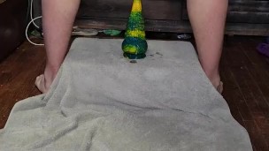 Getting gaped by my new tintical dildo 