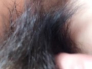 染みパンツの中の剛毛なマン毛をフワフワ撫でてるだけ【個人撮影】 15/16