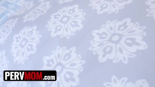 Sexy Stepmom Caught Her Stepson Jerking Off Offers Her Mature Pussy Instead - PervMom