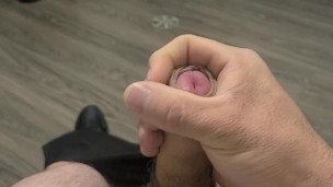 At work cum shot