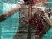 Swimming pool babes lesbos swim and strip 2/16