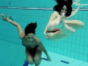 Swimming pool babes lesbos swim and strip 8/16