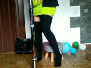 Pregnant expansion - Rich milf inflated belly by compresor and her belly wanst to pop like a ballon 15/16