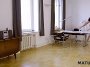 MATURE4K. Man is taught by older woman how to drill such a hairy pussy 2/16