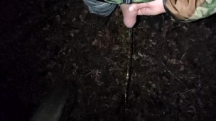 5 times piss on dry leaves in different views compilation