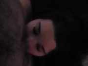 Kitten's cum eating training! 13/16