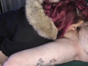 Milf Gagging in fur coat 14/16