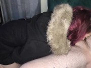 Milf Gagging in fur coat 7/16