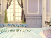 Horny student in uniform reaches cowgirl orgasm and begs for creampie 15/16