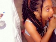 Girl in cute outfit get fuck hard after she sneak in Jamaican guy room ebony vs bbc fuck a fan
