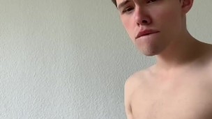 Horny 18 year old Twink Boy jerks off extrem hot