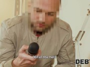 DEBT4k. Nymph forgets about her sex toys thanks to debt collectors dick 4/16