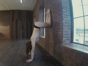 Artistic gymnastics completely naked in the studio by Rita 8/16
