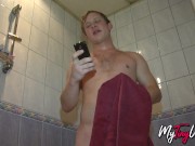 Cute blonde arrives at boyfriend's place and gets analyzed 1/16