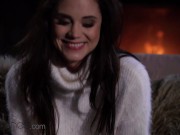 Dane Jones Beautiful small tits Czech girl Little Caprice intimate solo fingering and clit rubbing 1/16