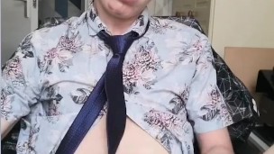 Hot Young Russian Dirty Talk and Moan while Masturbating After Hard Day