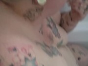 Bbw, Submissive Milf, Smoking in tub 1/16