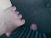 Fuck ALL MY HOLES then my FEET and CUM on my SOCKS! 15/16