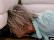 Curvy Blonde Scissors Her Busty MILF GF Unstuck! 3/16