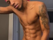 New Snapchat: Bigpimpindonn | Hot Teen Jacks Off His Thick Black Cock! 4/16