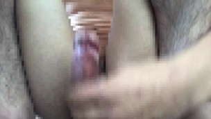 素人の超至近距離の開脚オナニー