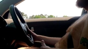 Hairy ginger, cruising, showing off and playing with that dick