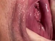 Stuffing my pussy and getting soaked 8/16