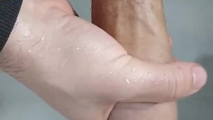 BWC DICK AMAZING MASTURBATION IN THE SHOWER, WET COCK