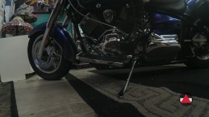 Motorcycle Babe Dominations then Click Pumps her Bike