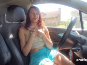 Cute Babe Plays With Herself In Her Car 2/16
