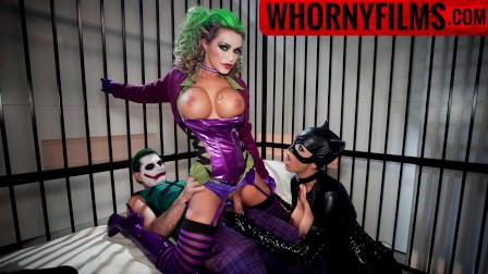 Cosplay Fantasy Fuck Joker and Cat Woman Hot Threesome - WHORNY FILMS